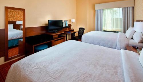 Queen Room with Two Queen Beds and Roll-in Shower - Mobility and Hearing Accessible