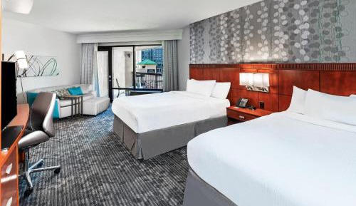 Large Queen Room with Two Queen Beds and Sofa Bed