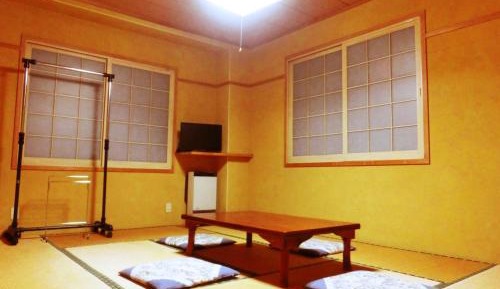 Japanese-Style Family Room with Shared Bathroom