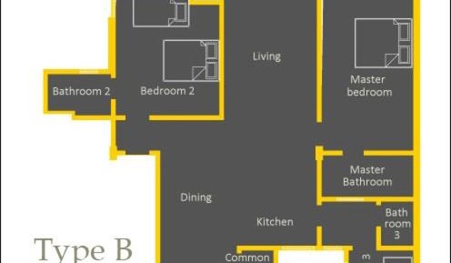 Three-Bedroom Apartment