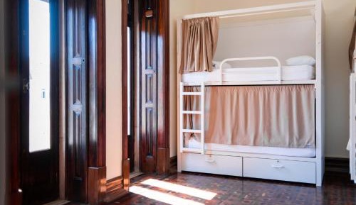 Bed in 8-Bed Mixed Dormitory Room with Shared Bathroom
