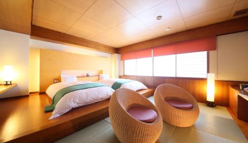 Twin Room with Shower and Tatami Area - Non Smoking