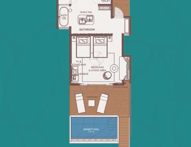 Diamond Overwater Private Pool Villa - Twin Bed