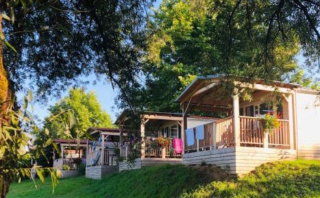 Two-Bedroom Mobile Home with Terrace and River View
