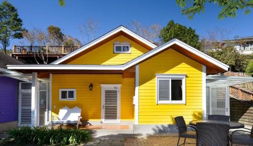 Yellow Nature View Duplex Wooden Bungalow