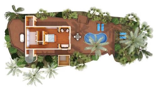 One-Bedroom Bungalow with Private Pool and Outdoor Spa Bath - Honeymoon