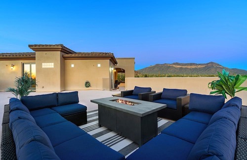 East Mesa House | Discover Enchantment: 7BR Estate with Pool & Mountain Views