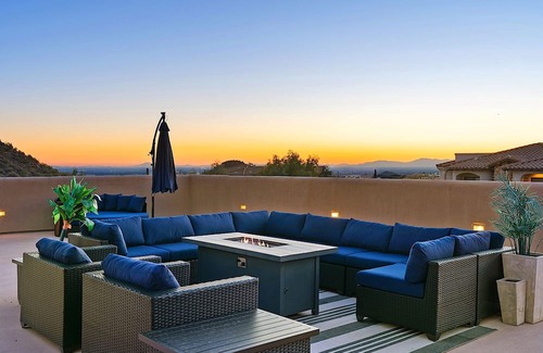 East Mesa House | Discover Enchantment: 7BR Estate with Pool & Mountain Views