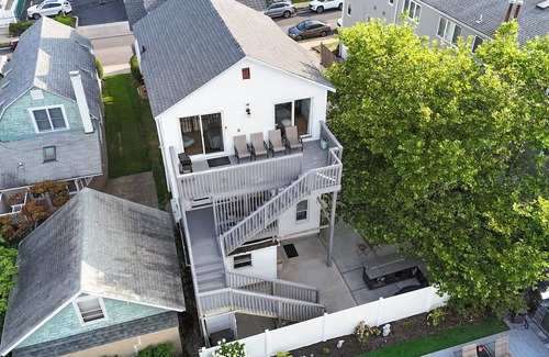 Bradley Beach House | Beautiful ocean view large 3rd floor apt with deck