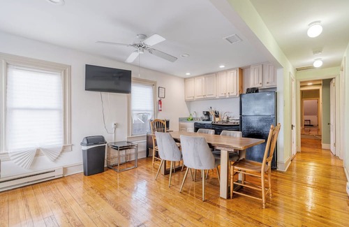 Bradley Beach House | Beautiful ocean view large 3rd floor apt with deck