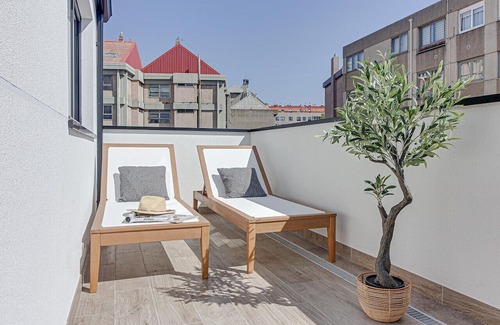 La Coruna Apartment | Elegant Santa Lucía Terrace Penthouse: Pet-Friendly Retreat
