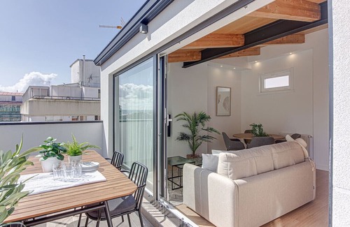 La Coruna Apartment | Discover Santa Lucía Terrace Rooftop with Pet-Friendly Perks