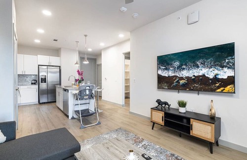 Lewisville Apartment | Stylish 1BD Oasis with Pool, Fitness & Workspace Appeal