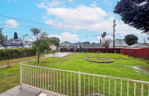 Downtown Riverside House | Pet-Friendly Retreat with Dedicated Workspace & Fenced Yard