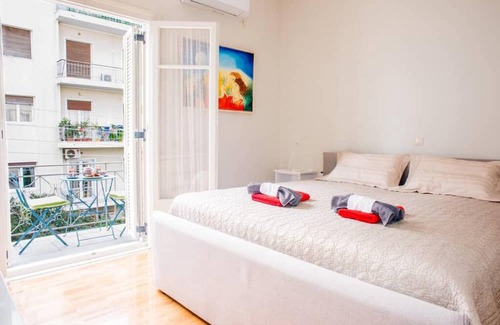 Nea Chalkidona Apartment | Sunny Flat with Balcony and Kitchen Near Metro Station