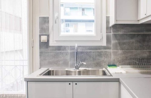 Nea Chalkidona Apartment | Sunny Flat with Balcony and Kitchen Near Metro Station