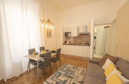 Maddalena Apartment | Gold Apartment: Elegant Three-Room Retreat with Kitchen