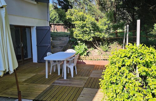 Josse Apartment | Cozy Garden-Level Apartment with Pool Access for Families