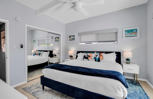 Palm Springs House | Artful Dog-Friendly Retreat with Private Pool & Entertainer's Patio