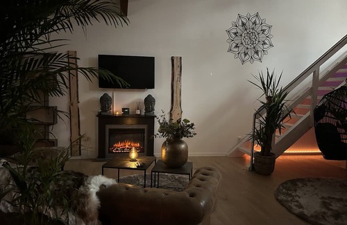 Ahlen Apartment | Indulgent Wellness Suite with Hot Tub and Sauna Escape