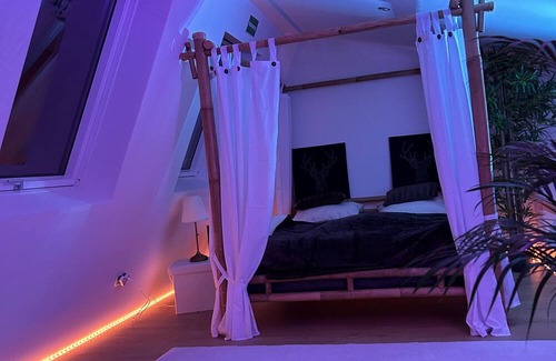 Ahlen Apartment | Indulgent Wellness Suite with Hot Tub and Sauna Escape