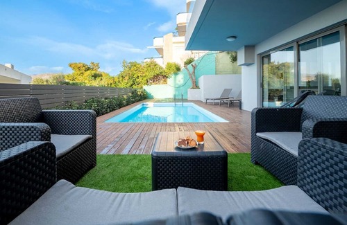 Saronida Apartment | Relaxing Saronida Summer Apt with Private Pool & Ocean View