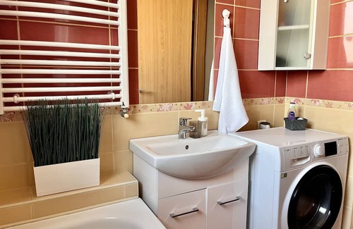 Miskolc Apartment | Contemporary Downtown Apartment with Balcony for Up to 3