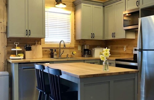 Hendersonville Cabin | New Cedar Log Cabin in Blue Ridge Mountains with Fiber Internet