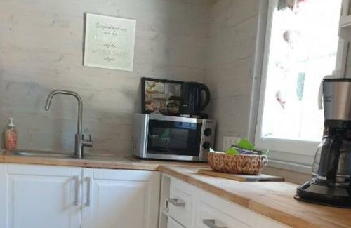 Bad Sulza House | Holiday Home 'Tinyhaus Wolkenlos' with Shared Terrace, Wi-Fi and Air Conditioning