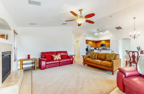 Laveen Village House | Relaxing Water View Stay with Putt-Putt and Cozy Fireplace