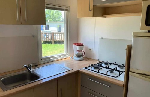 Saint-Denis-du-Payre House | Cozy Camping O Beau Laurier: Oceanfront Mobile Home Escape