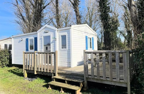 Saint-Denis-du-Payre House | Cozy Camping O Beau Laurier: Oceanfront Mobile Home Escape