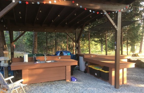Shingletown Cabin | Explore 50 Acre Mountain Meadow Campground with Unique Amenities