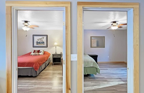 Monson Cabin | Lake View Retreat at Sunset Point with Snowmobile Access