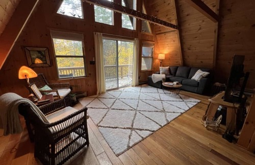 Jay Ski Chalet | Rated 10/10: Cozy A-Frame Retreat in Ausable Acres