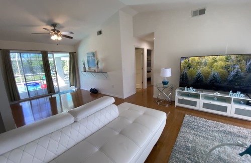 Joel Villa | Tranquil 3-Bedroom Home with Heated Pool & Ocean View