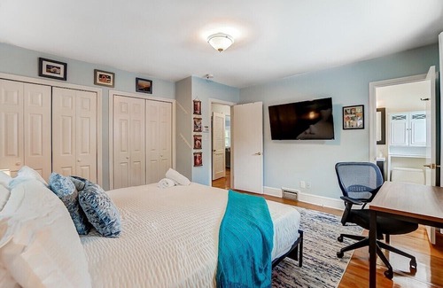 Ashbrook - Clawson Village House | Inviting Poolside Bungalow with Fire Pit and King Suite