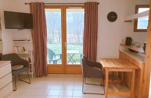 Montbrun-les-Bains Condo | Studio Montbrun-les-Bains, Le Hameau des Sources, village view and Mont Ventoux