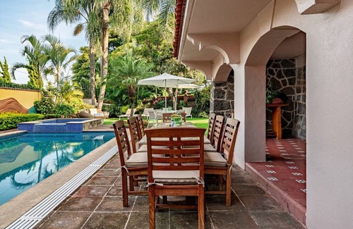 Tlaltenango House | Colonial Getaway with Pool, Hot Tub, and Lush Garden for Relaxation