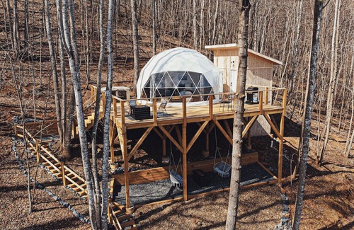 Todd Cabin | Tiny Treepod - Hot Tub, Views, Romantic Oasis