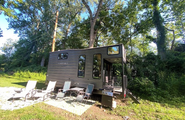 Enchanting Tiny Home on Two Wooded Acres with Water Access in Indianapolis