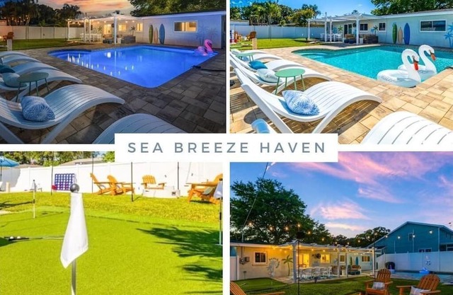 Sea Breeze Haven ~ Htd Pool ~ Fire Pit ~ PuttPutt
