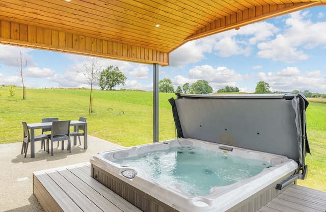 New in 2022. Luxurious and contemporary lodge with stunning countryside views.