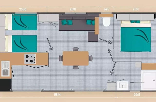 Mobil Home LOUISIANE - 2 bedrooms 4 persons