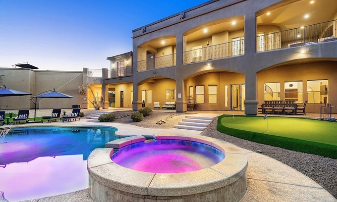 East Mesa House | Discover Enchantment: 7BR Estate with Pool & Mountain Views