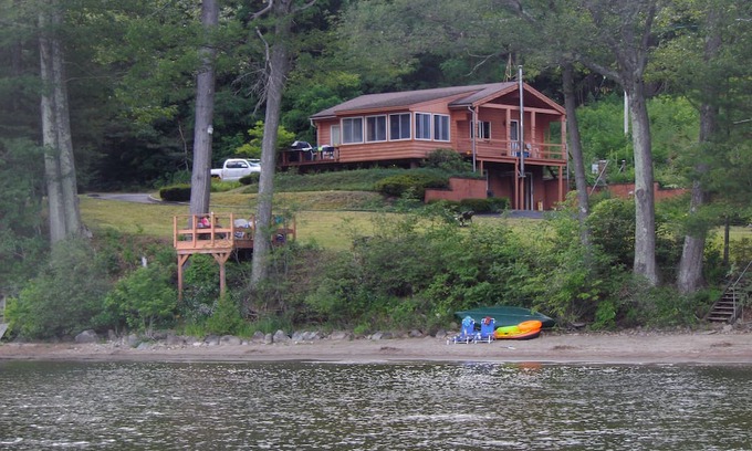 Schroon Lake Cabin | Relax by the Lake on a Private Beach with Ocean Views