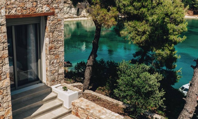 Votsi Villa | Boutique villa with private pool in Alonissos island, Greece. Mesmeric sea view.