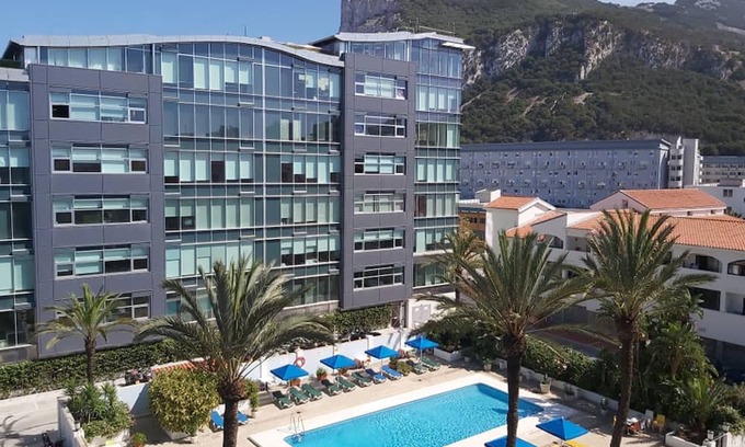 Gibraltar Apartment | OceanVillage Apartment: Private Pool & Gibraltar Views Await