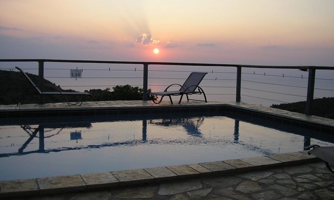 Lefkas Villa | Experience Sunset Serenity with Ocean Views and Spa Retreat