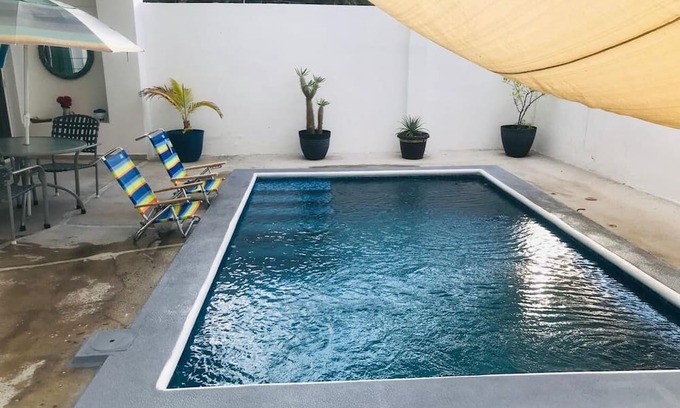Manzanillo House | House with pool one block from the beach!